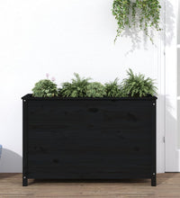 Hochbeet Schwarz 119,5x40x78 cm Massivholz Kiefer