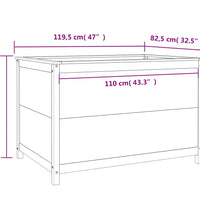 Hochbeet 119,5x82,5x78 cm Massivholz Kiefer