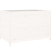 Hochbeet Weiß 119,5x82,5x78 cm Massivholz Kiefer