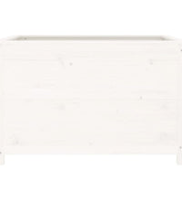 Hochbeet Weiß 119,5x82,5x78 cm Massivholz Kiefer