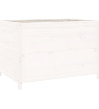 Hochbeet Weiß 119,5x82,5x78 cm Massivholz Kiefer