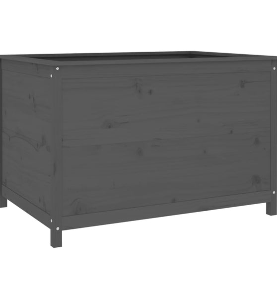 Hochbeet Grau 119,5x82,5x78 cm Massivholz Kiefer