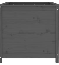 Hochbeet Grau 119,5x82,5x78 cm Massivholz Kiefer