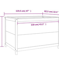 Hochbeet Grau 119,5x82,5x78 cm Massivholz Kiefer