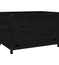 Hochbeet Schwarz 119,5x82,5x78 cm Massivholz Kiefer