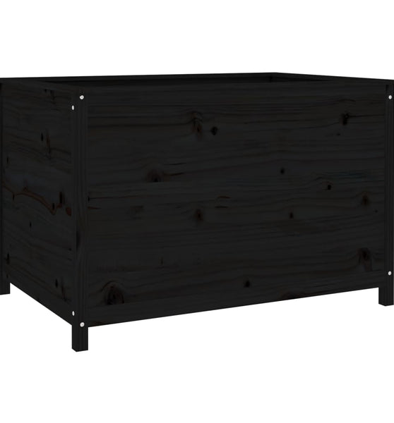 Hochbeet Schwarz 119,5x82,5x78 cm Massivholz Kiefer