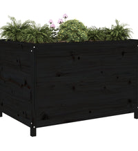 Hochbeet Schwarz 119,5x82,5x78 cm Massivholz Kiefer
