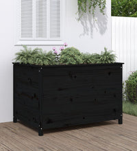 Hochbeet Schwarz 119,5x82,5x78 cm Massivholz Kiefer