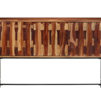 Sideboard 110x28x76 cm Massivholz Akazie