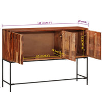 Sideboard 110x28x76 cm Massivholz Akazie