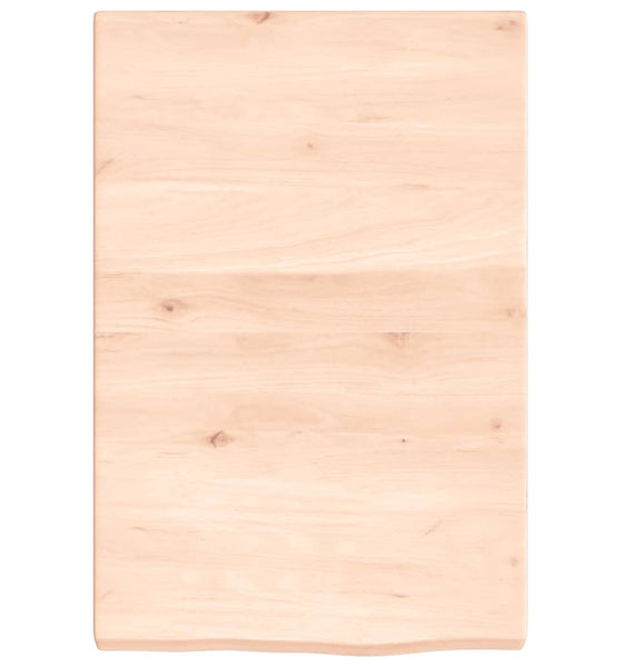 Wandregal 40x60x(2-4) cm Massivholz Eiche Unbehandelt