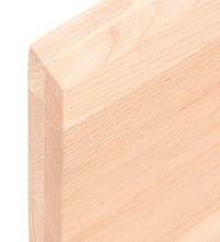 Wandregal 100x30x(2-4) cm Massivholz Eiche Unbehandelt