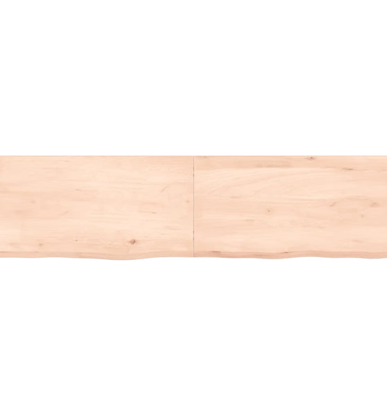 Wandregal 120x30x(2-6) cm Massivholz Eiche Unbehandelt
