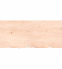 Wandregal 120x50x(2-4) cm Massivholz Eiche Unbehandelt