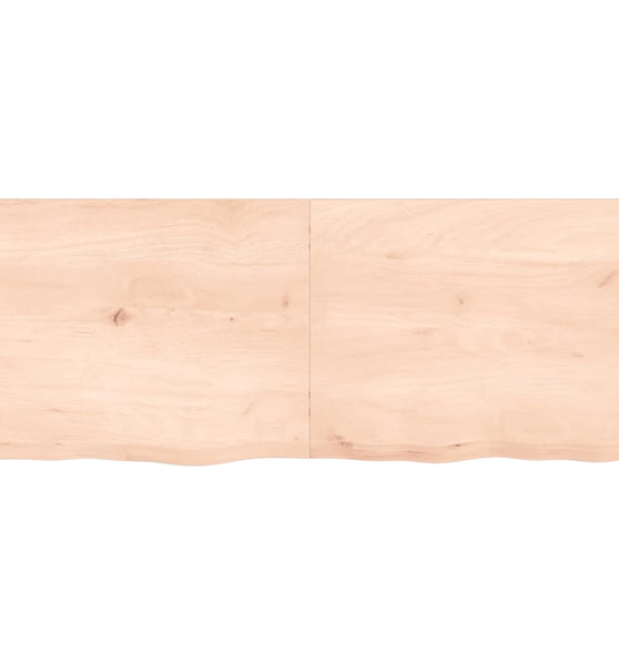 Wandregal 120x50x(2-6) cm Massivholz Eiche Unbehandelt