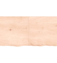 Wandregal 120x60x(2-6) cm Massivholz Eiche Unbehandelt
