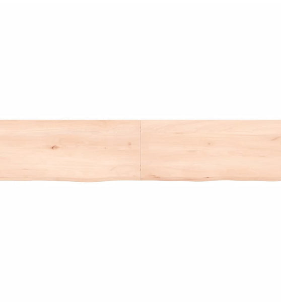 Wandregal 140x30x(2-4) cm Massivholz Eiche Unbehandelt