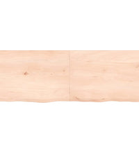 Wandregal 140x50x(2-6) cm Massivholz Eiche Unbehandelt