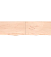 Wandregal 200x50x(2-4) cm Massivholz Eiche Unbehandelt