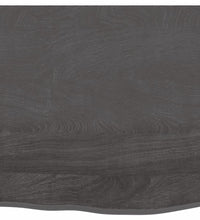 Wandregal Dunkelbraun 60x60x(2-4) cm Massivholz Eiche Behandelt