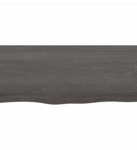 Wandregal Dunkelbraun 100x40x(2-4)cm Massivholz Eiche Behandelt