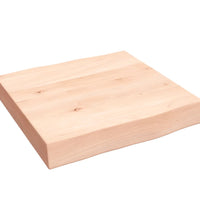Tischplatte 40x40x(2-6) cm Massivholz Unbehandelt Baumkante