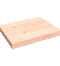 Tischplatte 60x50x(2-6) cm Massivholz Unbehandelt Baumkante