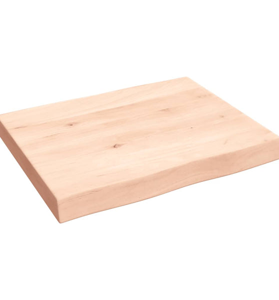 Tischplatte 60x50x(2-6) cm Massivholz Unbehandelt Baumkante