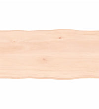 Tischplatte 80x40x(2-4) cm Massivholz Unbehandelt Baumkante