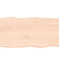 Tischplatte 80x40x(2-6) cm Massivholz Unbehandelt Baumkante