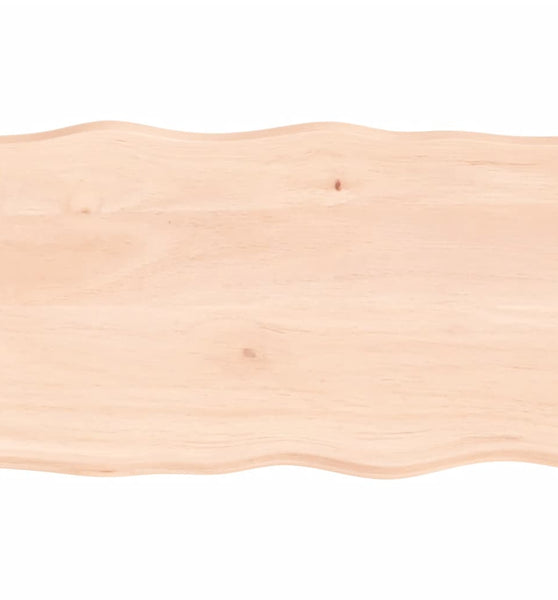 Tischplatte 80x50x(2-4) cm Massivholz Unbehandelt Baumkante