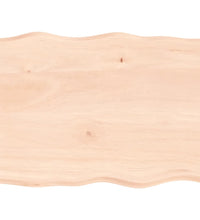 Tischplatte 80x60x(2-4) cm Massivholz Unbehandelt Baumkante