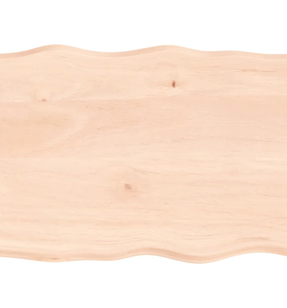 Tischplatte 80x60x(2-4) cm Massivholz Unbehandelt Baumkante