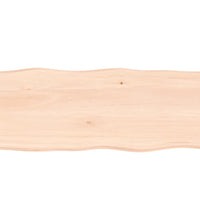 Tischplatte 100x40x2 cm Massivholz Eiche Unbehandelt Baumkante