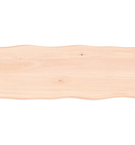 Tischplatte 100x40x(2-4) cm Massivholz Unbehandelt Baumkante