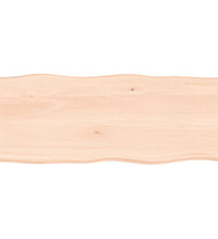 Tischplatte 100x40x(2-6) cm Massivholz Unbehandelt Baumkante