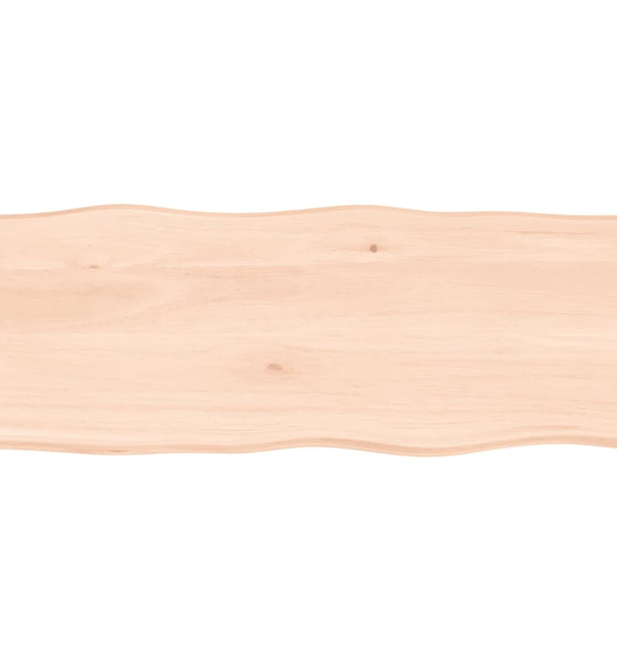 Tischplatte 100x40x(2-6) cm Massivholz Unbehandelt Baumkante