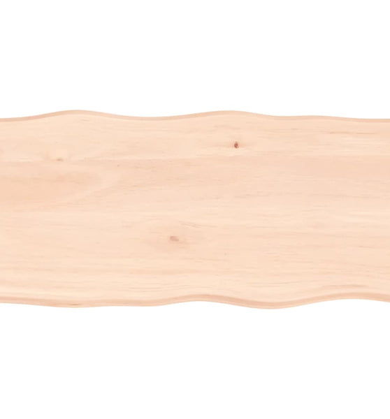 Tischplatte 100x50x(2-6) cm Massivholz Unbehandelt Baumkante