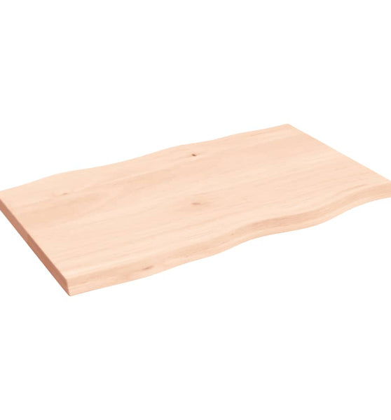 Tischplatte 100x60x(2-4) cm Massivholz Unbehandelt Baumkante