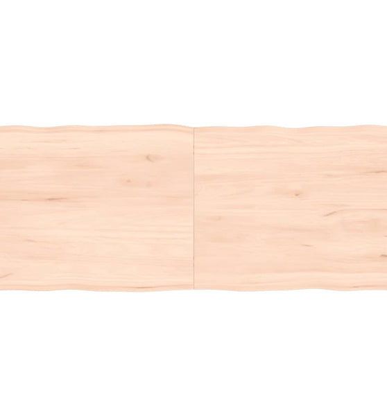 Tischplatte 120x50x(2-4) cm Massivholz Unbehandelt Baumkante