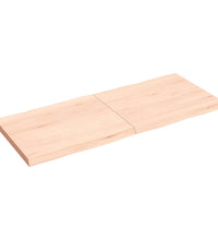 Tischplatte 120x50x(2-4) cm Massivholz Unbehandelt Baumkante