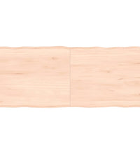 Tischplatte 120x50x(2-6) cm Massivholz Unbehandelt Baumkante