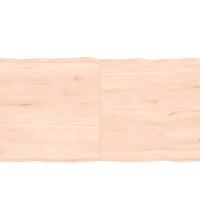 Tischplatte 120x60x(2-4) cm Massivholz Unbehandelt Baumkante