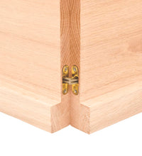 Tischplatte 120x60x(2-4) cm Massivholz Unbehandelt Baumkante