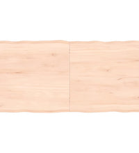Tischplatte 120x60x(2-6) cm Massivholz Unbehandelt Baumkante