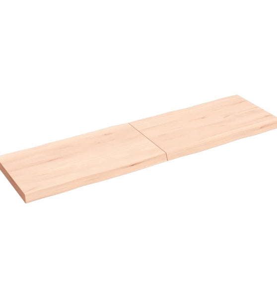 Tischplatte 140x40x(2-4) cm Massivholz Unbehandelt Baumkante