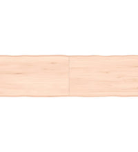 Tischplatte 140x40x(2-6) cm Massivholz Unbehandelt Baumkante