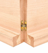 Tischplatte 140x40x(2-6) cm Massivholz Unbehandelt Baumkante
