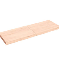 Tischplatte 140x50x(2-6) cm Massivholz Unbehandelt Baumkante
