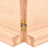 Tischplatte 140x50x(2-6) cm Massivholz Unbehandelt Baumkante